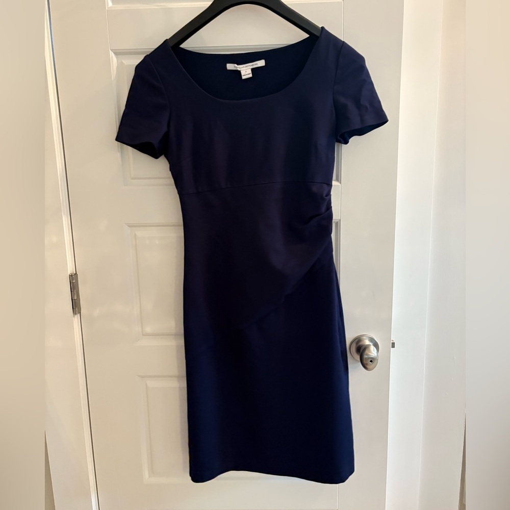 Diane Von Furstenberg Deep Blue Midi Dress